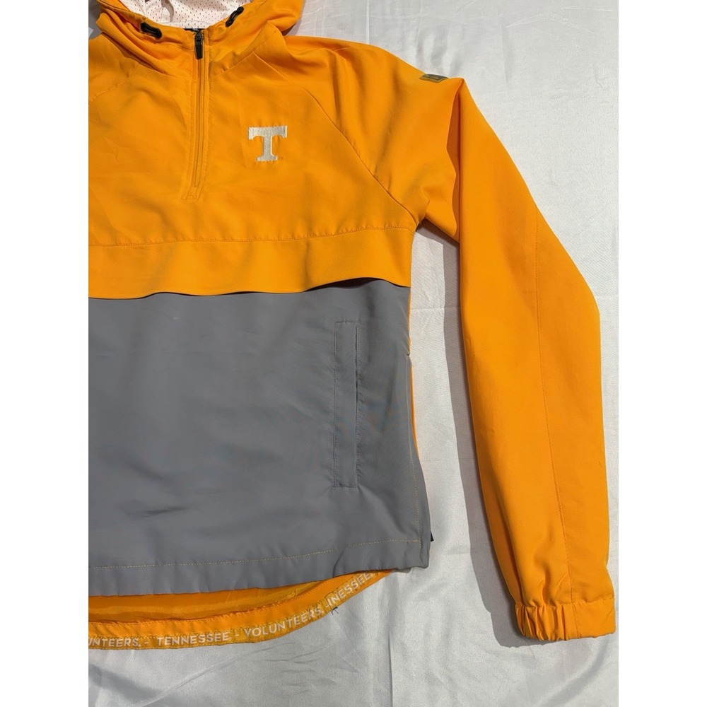 Tennessee Volunteers Colosseum Reloaded Anorak Half Zip Jacket Orange Gray SMALL - Picture 3 of 10